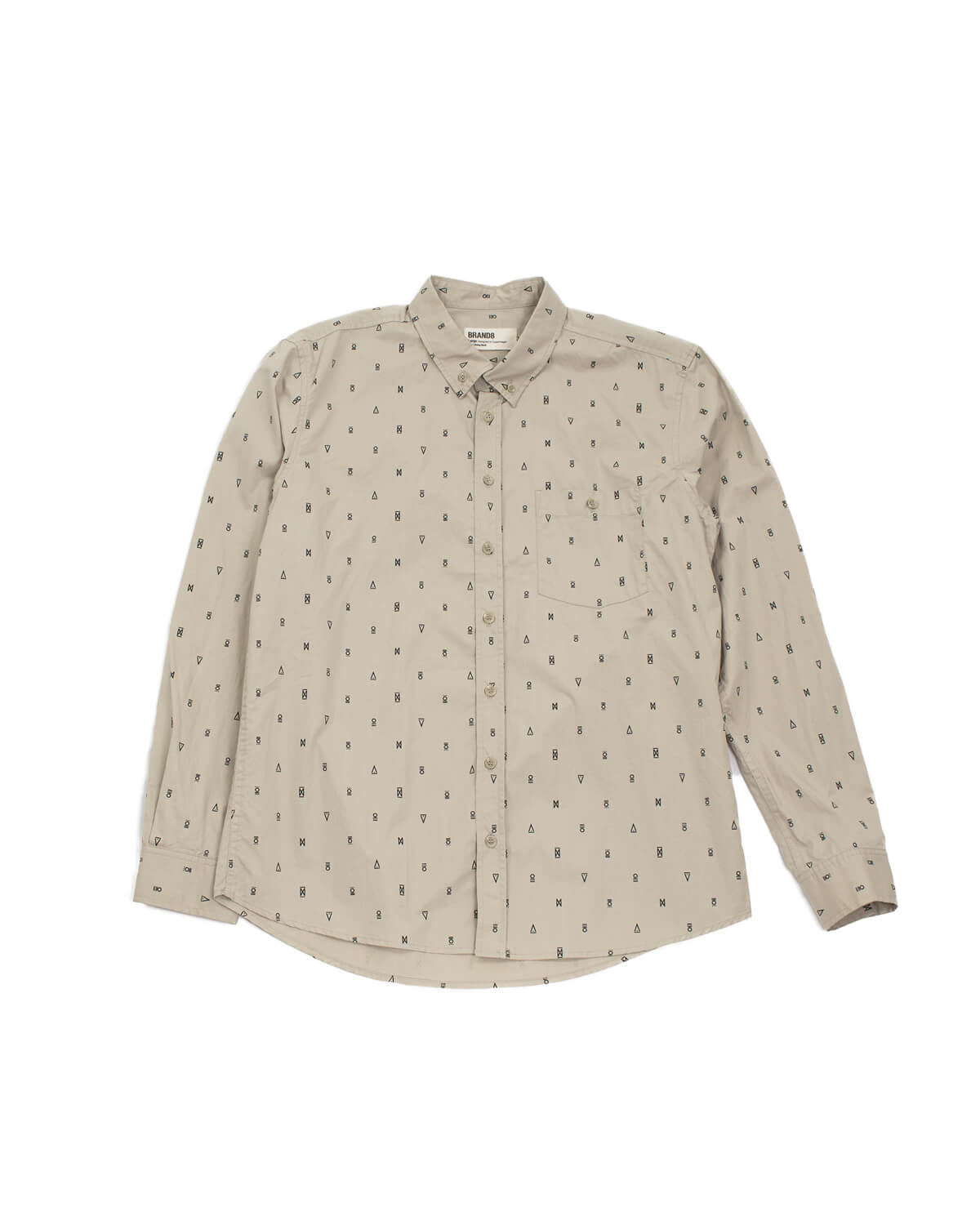 Kjetil Geometric sign allover poplin