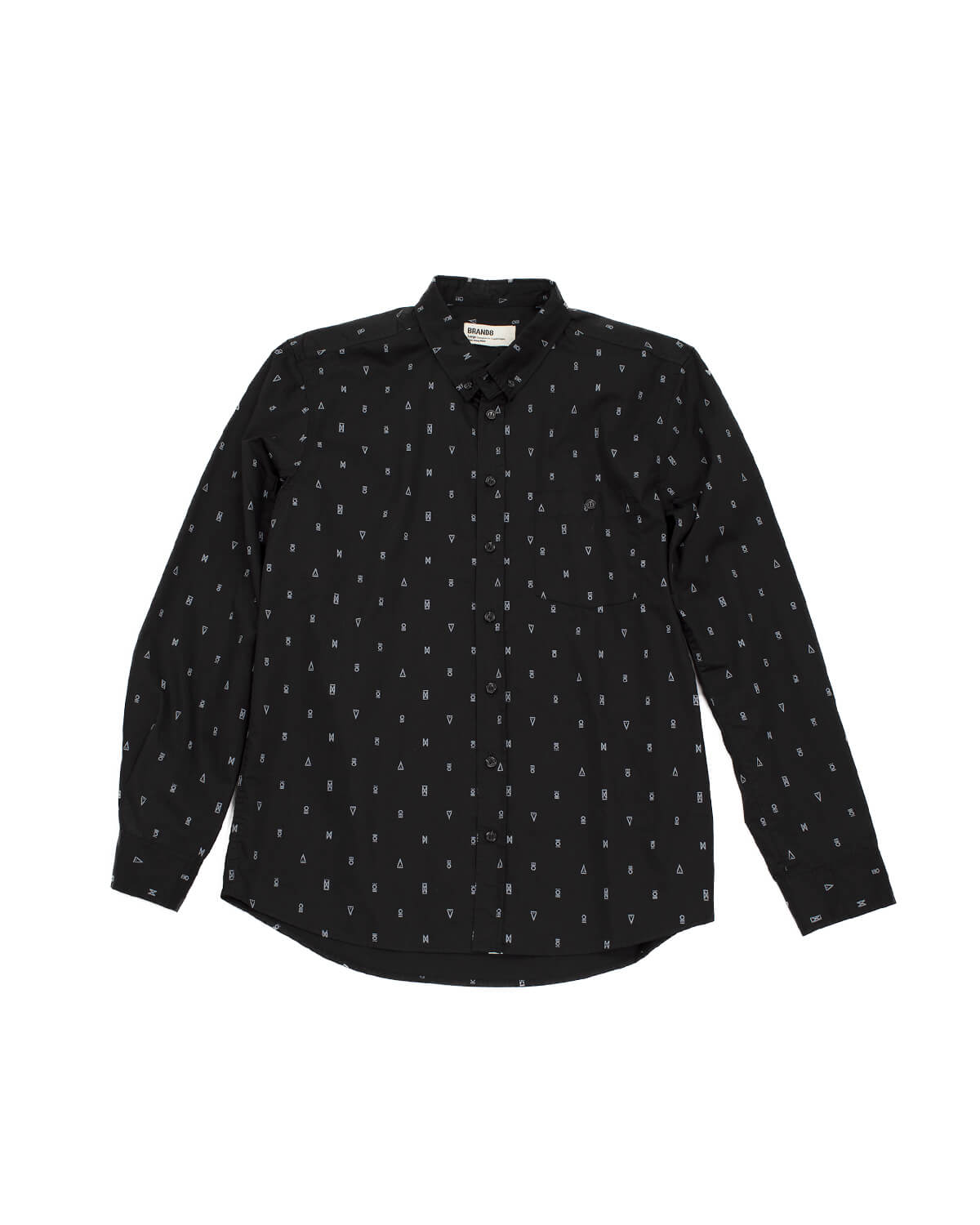 Kjetil Geometric sign allover poplin